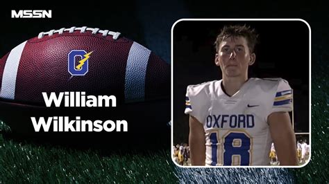 Player Of The Game Oxford Chargers Kicker 18 William Wilkinson Youtube