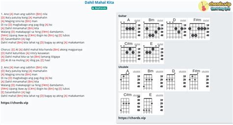 Chord: Dahil Mahal Kita - Boyfriends - tab, song lyric, sheet, guitar ...