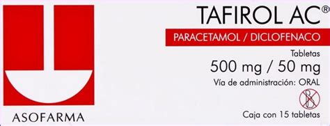 Tafirol Ac 500 50 Mg C 15 Tab Farmacia Rivas Del Centro