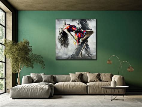 Couple Canvas Art Print, Dancer Wall Art, Tango Wall Art, Dancing Wall Art, Painting on Canvas ...