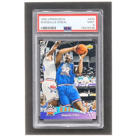 Shaquille O Neal 1992 93 Upper Deck 424 Shaquille O Neal AS RC PSA 9