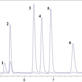 UHPLC chromatograms of seven acaricides a 2 μg mL standard solution b