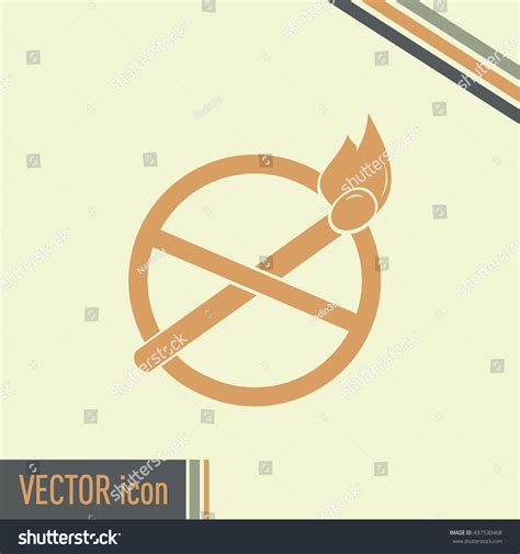 Vektor Stok No Naked Flame Warning Sign Vector Tanpa Royalti Shutterstock