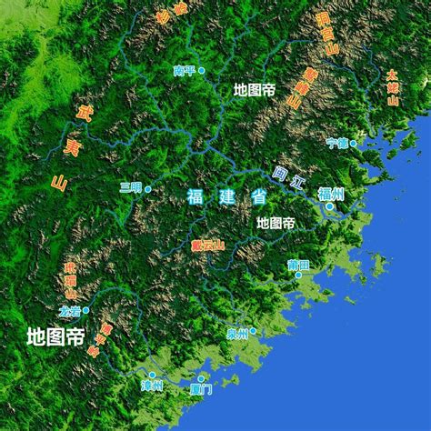 福建地形地图 千图网