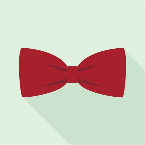 Red bow tie icon, flat style 15390692 Vector Art at Vecteezy