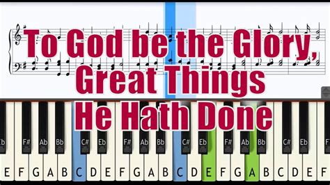 To God Be The Glory Great Things He Hath Done Synthesia Piano