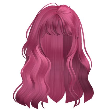Flowy Natural Wavy Anime Messy Hair Hot Pink Roblox