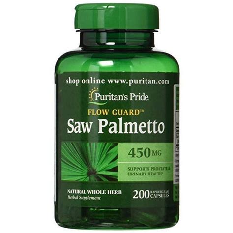 Со пальметто, Saw Palmetto, Puritan's Pride, 450 мг, 200 капсул ...