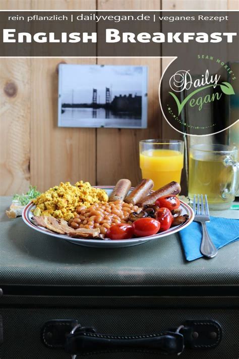 English Breakfast Full English vegan Mit Rührei Baked Beans und