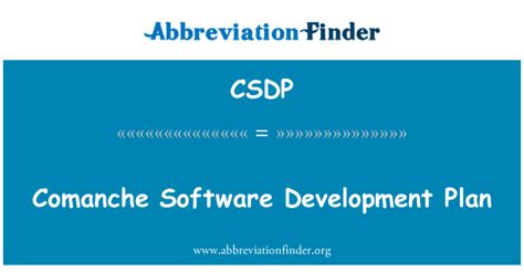csdp stands  comanche software development plan abbreviation finder