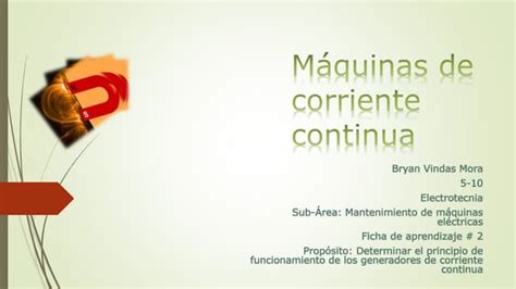 Máquinas De Corriente Continua Ficha 2 Ppt