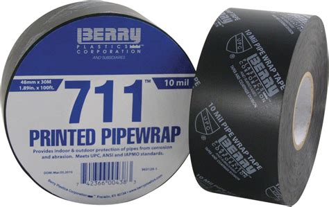 White Cap 2 10Mil Black Pipe Wrap Polyken Tape 24C