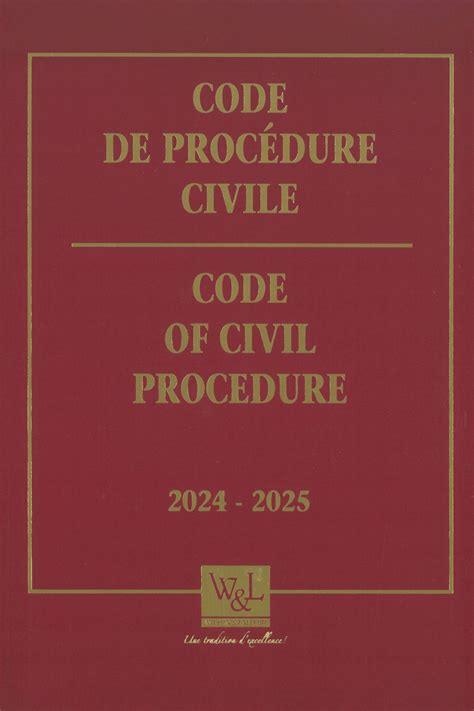 Code De Proc Dure Civile Code Of Civil Procedure Version