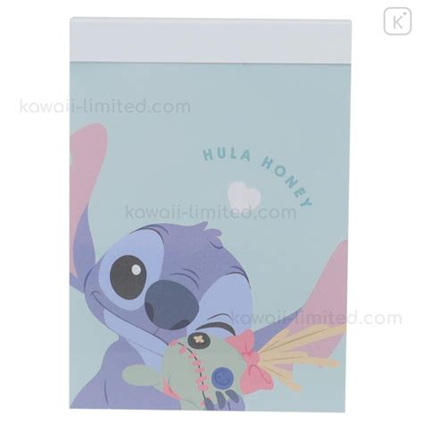 Japan Disney Mini Notepad Stitch And Scrump Kawaii Limited