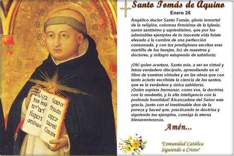 Santoral Católico ORACIÓN A SANTO TOMÁS DE AQUINO