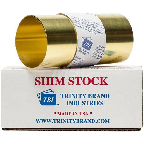 Made In Usa Shim Stock 001 Thick 60 Long 6 Wide 260 Alloy Brass 32020109 Msc