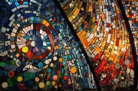 Geometric Patterns on the Glass. Stock Image - Image of glass ...
