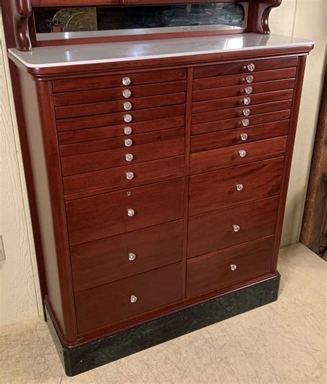 American Cabinet Co Mahogany Dental Cabinet Model 120 Doug