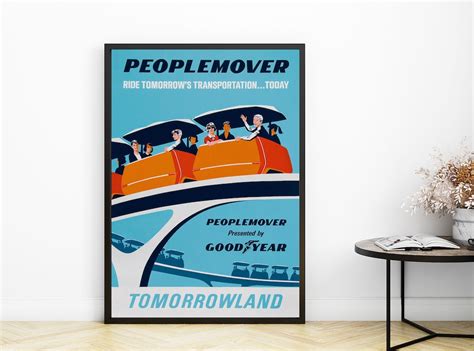 Disney People Mover Retro Print Tomorrowland Poster Good - Etsy