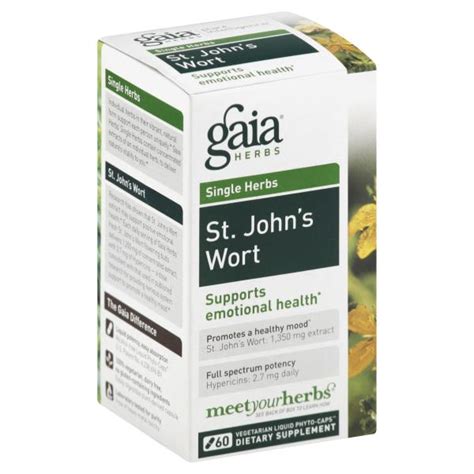 Gaia Herbs St Johns Wort Stress Support Vegan Capsules Publix