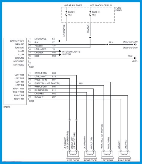 Radio Wiring Diagram For 1994 Ford Ranger