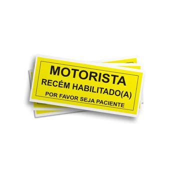 Adesivo De Sinalização Motorista Recém Habilitado Etiqueta PRESENTE