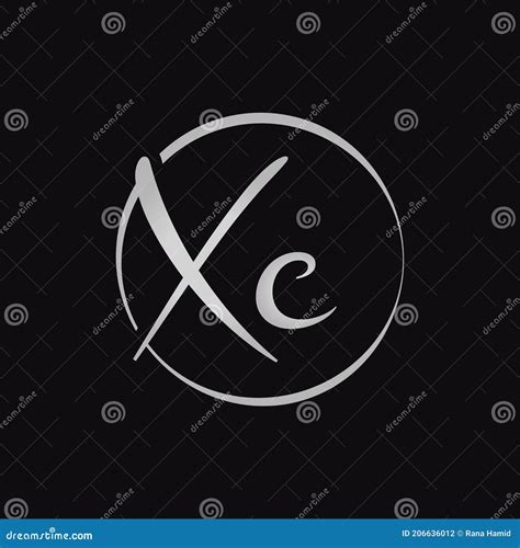 Creative Xc Letter Logo Design Vector Template Initial Script Letter