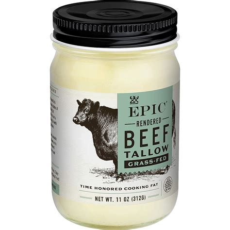 Epic Beef Tallow Grass Fed Keto Friendly Whole30 11oz