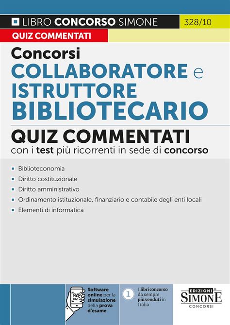 Amazon It Concorsi Collaboratore E Istruttore Bibliotecario Quiz