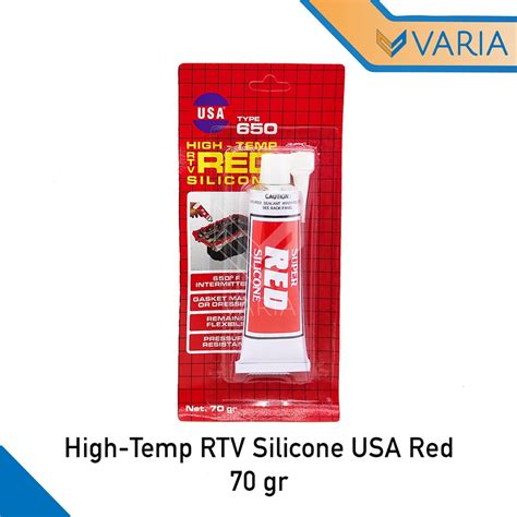 Lem Silikon Silicone Tube Hi Temp Red Merah Sealer Sealant Usa Gr