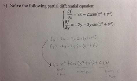 Solved Solve The Following Partial Differential Equation