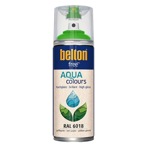 Belton Free Wasserlack hochglanz RAL 6002 Laubgrün 400ml RAL 6002