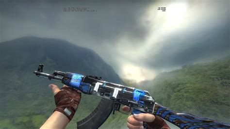 CS GO AK 47 Blue Laminate Blue Combo Sticker With Titan Holo Kato14