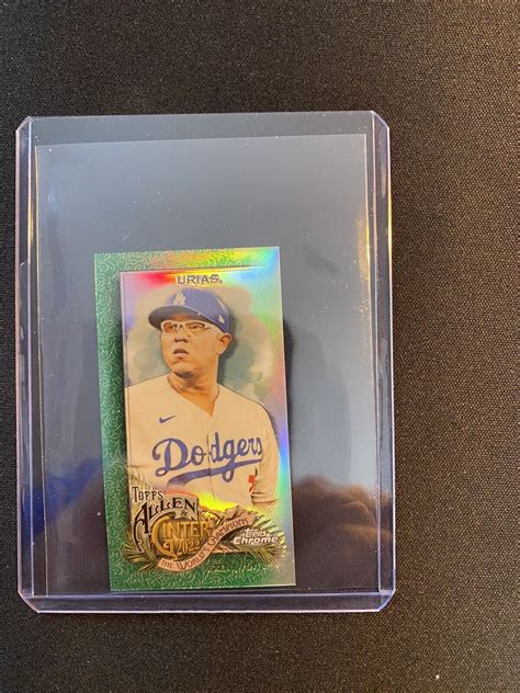 Topps Allen Ginter Chrome Mini Green Refractor Julio Urias