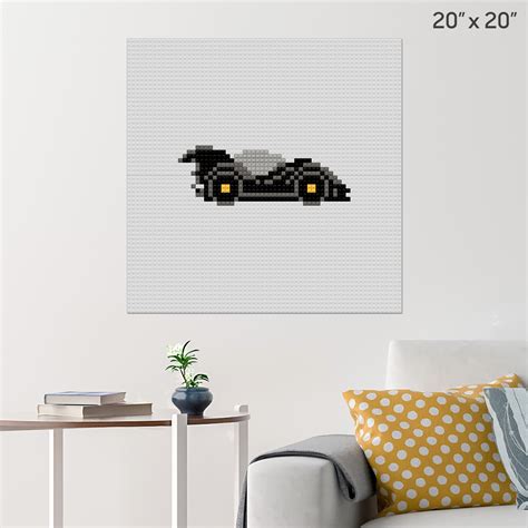 Batmobile Pixel Art Wall Poster Build Your Own With Bricks BRIK