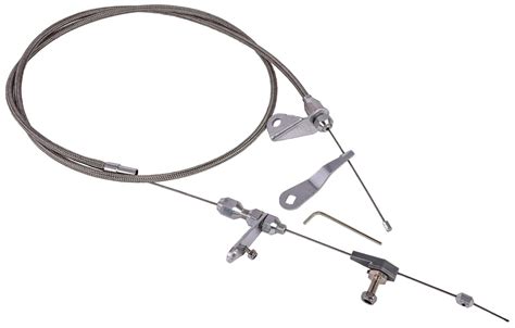 Ford C C Transmission Kickdown Cable Kit Stainless Steel Braided