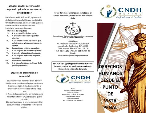 Triptico Derechos Humanos Pdf Derechos Derecho Penal Nbkomputer