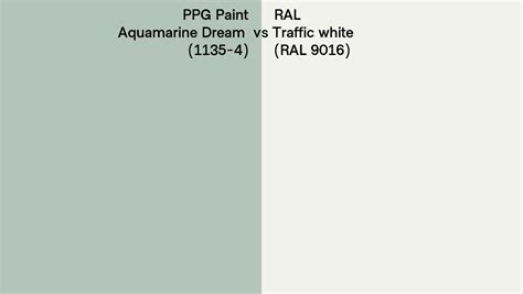 Ppg Paint Aquamarine Dream Vs Ral Traffic White Ral