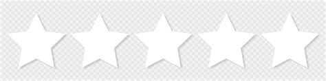 White Five Stars Quality Rating Icons 5 Stars Icon Five Star Sign