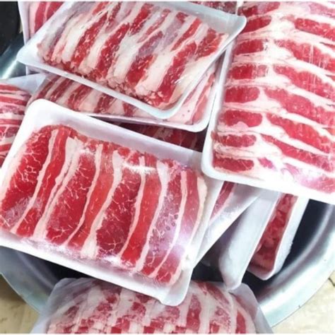 Jual BEEF SLICE WAGYU PLATE DAGING SAPI SLICE USA SHORTPLATE Shopee