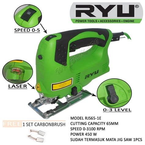 Jual RYU LASER Mesin Jigsaw Jig Saw RJS 65E 1 Potong Triplek Gergaji