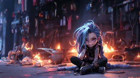 Jinx Wallpaper 4K AI Art Arcane League Of Legends