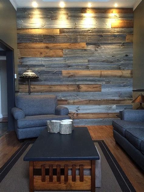 Reclaimed Barnboard Feature Walls Modern Rustic Living Room Rustic