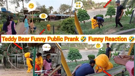 Teddy Bear Funny Public Prank 🤣 Funny Reaction 🤣🤣 New 2023 New Funny