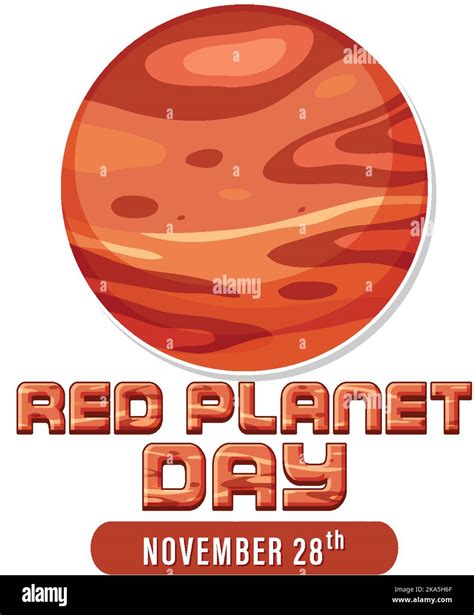 Red Planet Day Poster Template Illustration Stock Vector Image Art