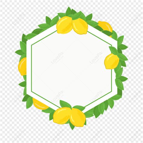 Hermoso Borde De Lim N Creativo Hexagonal Invitaci N Dise O Png