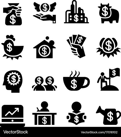 Investment Icons Royalty Free Vector Image VectorStock