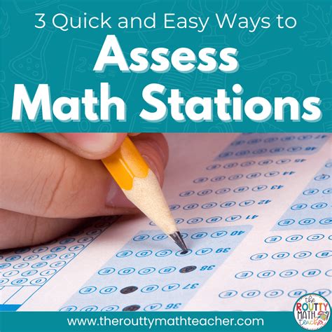 Math Stations Three Assessment Strategies The Routty Math Teacher