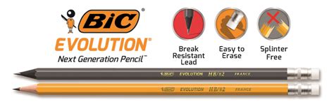 BIC Evolution Cased Pencil, #2 Lead, Yellow Barrel, 24-Count (PGEYP241 ...