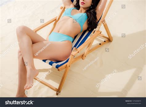 Partial View Sexy Girl Bikini Lying Stock Photo Shutterstock